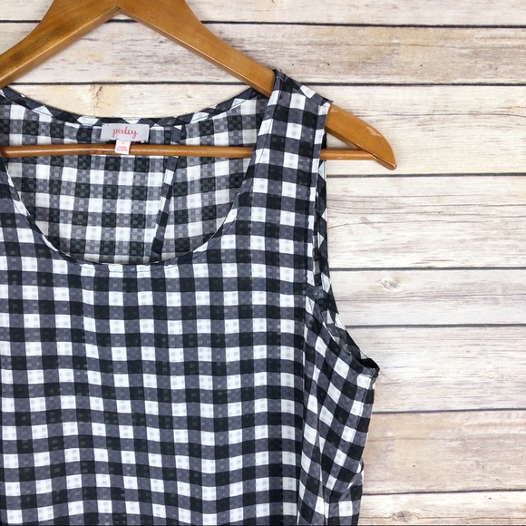 Stitch Fix | Pixley Graham Gingham Split Back Top - Picture 2 of 7